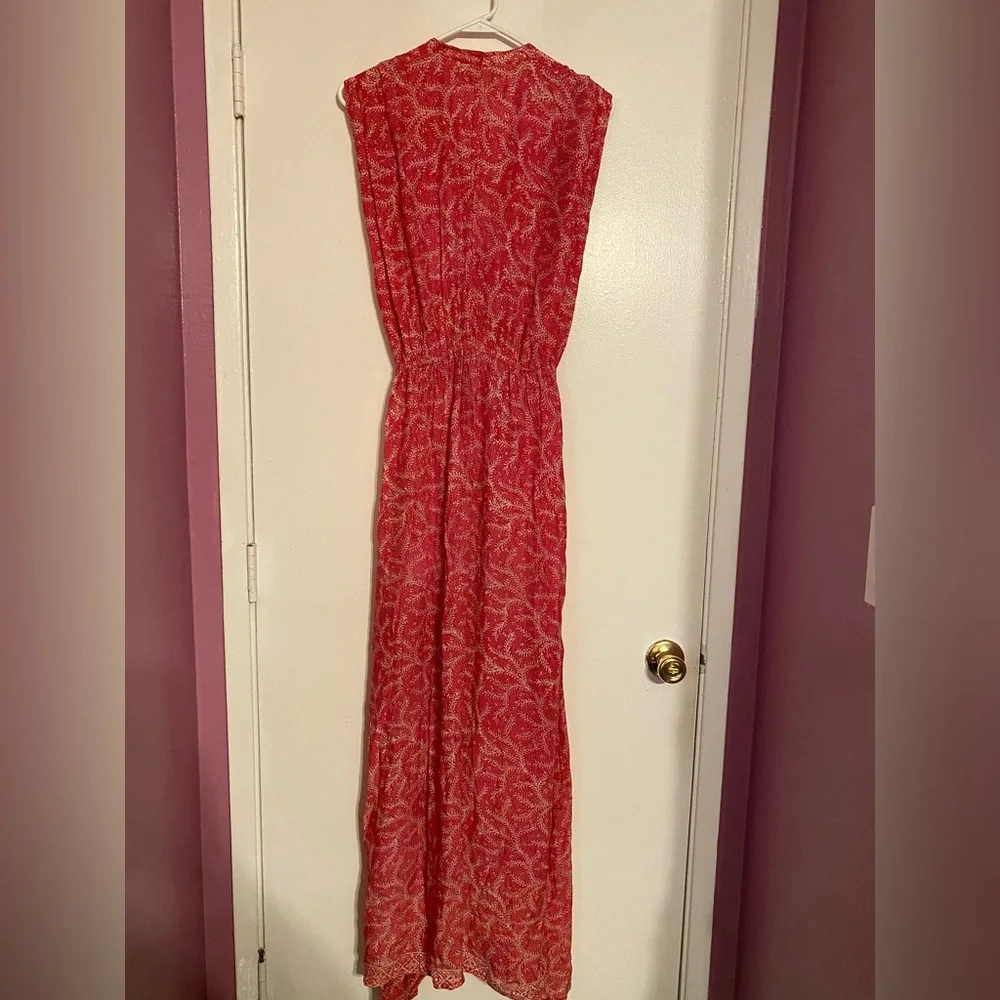 Natalie Martin Red Silk Maxi Dress - Picture 2 of 8
